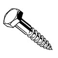 Midwest Fastener Lag Screw, 5/16 in, 3 in, Steel, Black E-Coat Hex Hex Drive, 4 PK 932707